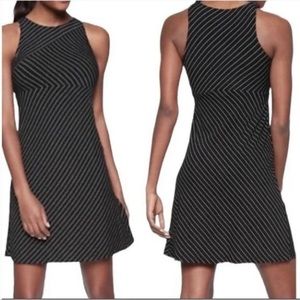 Athleta Black and White Striped Dress
